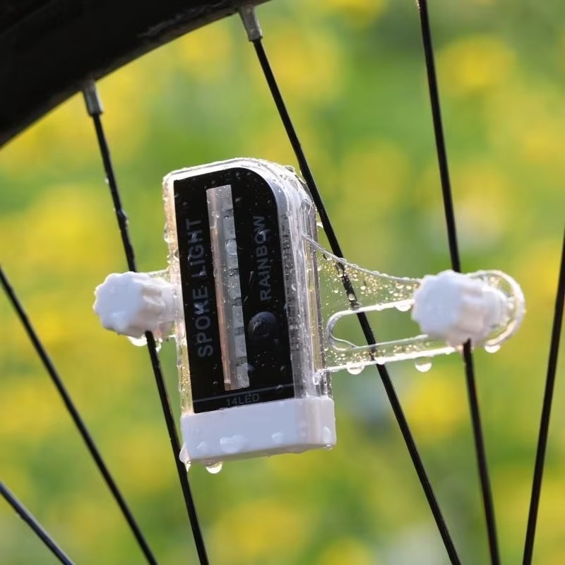 USB aufladbares Fahrrad Speichenlicht LED RGB Bild 2