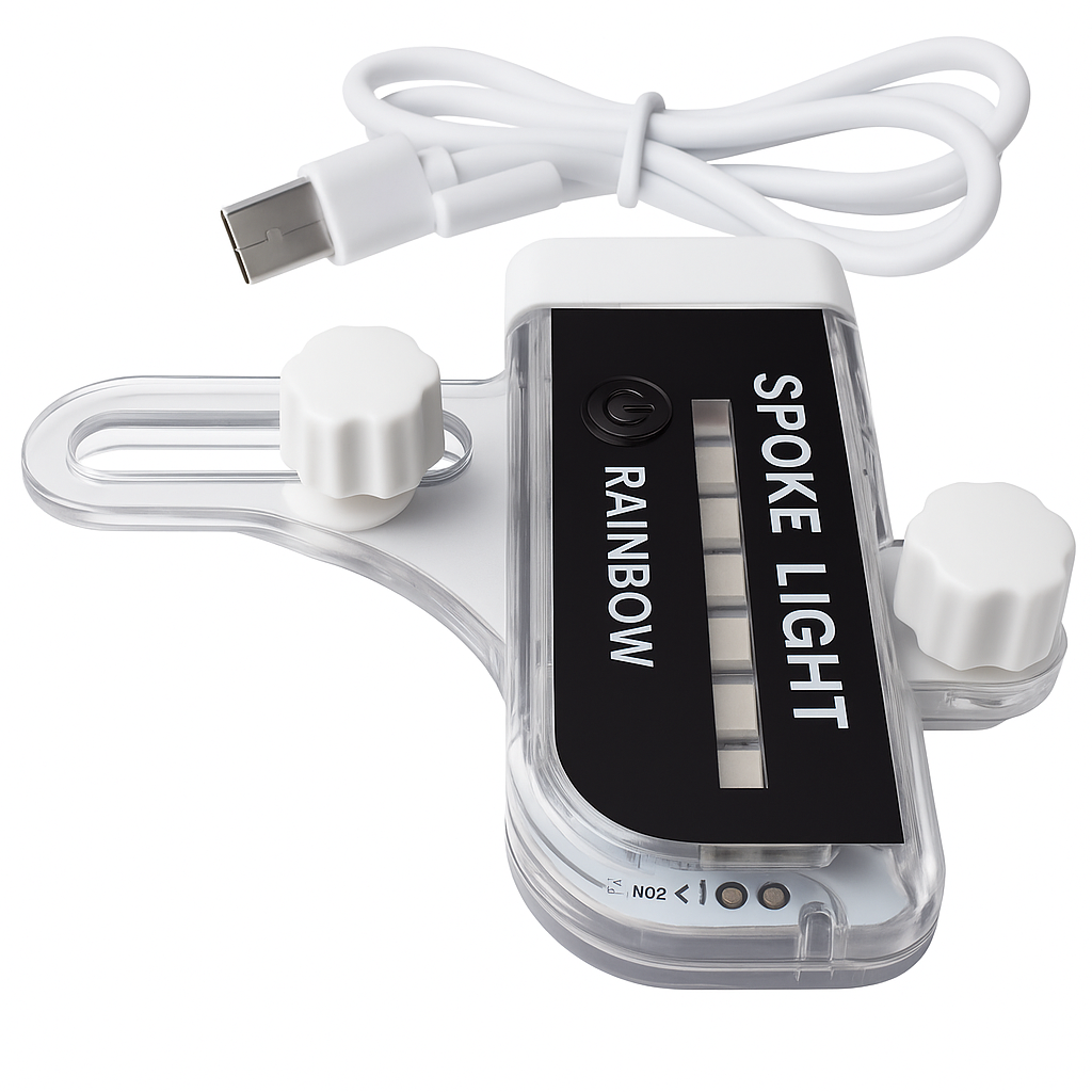 USB aufladbares Fahrrad Speichenlicht LED RGB Bild 7